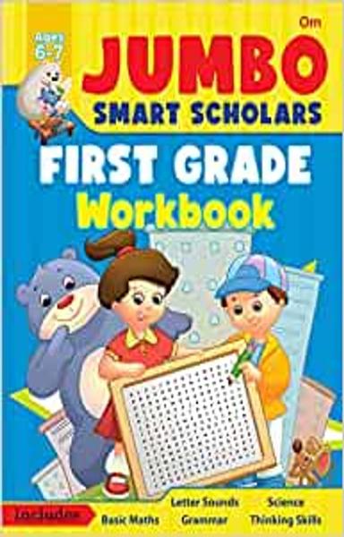 Activity Book : Jumbo Smart Scholars- Grade 1 Workbook Activity Book (320 full colour Pages) - shabd.in